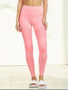 Alo Yoga Macaron Pink High-Waist  Moto  Leggings